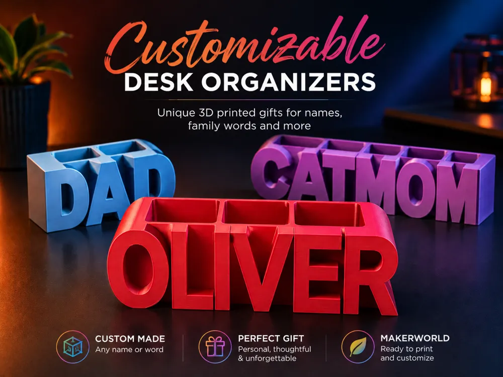 Organizador de mesa com nome