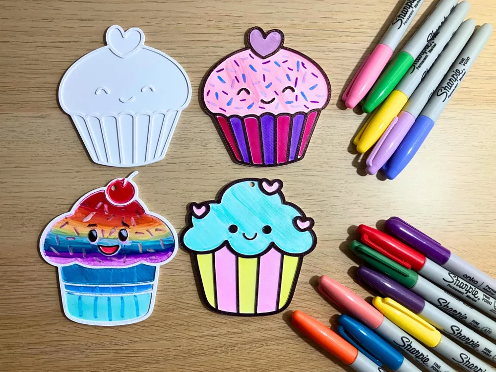 Kit de colorir de cupcakes