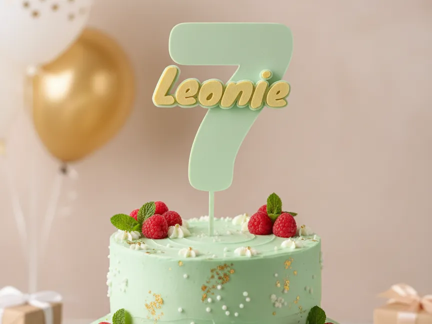 Topo de bolo infantil personalizável
