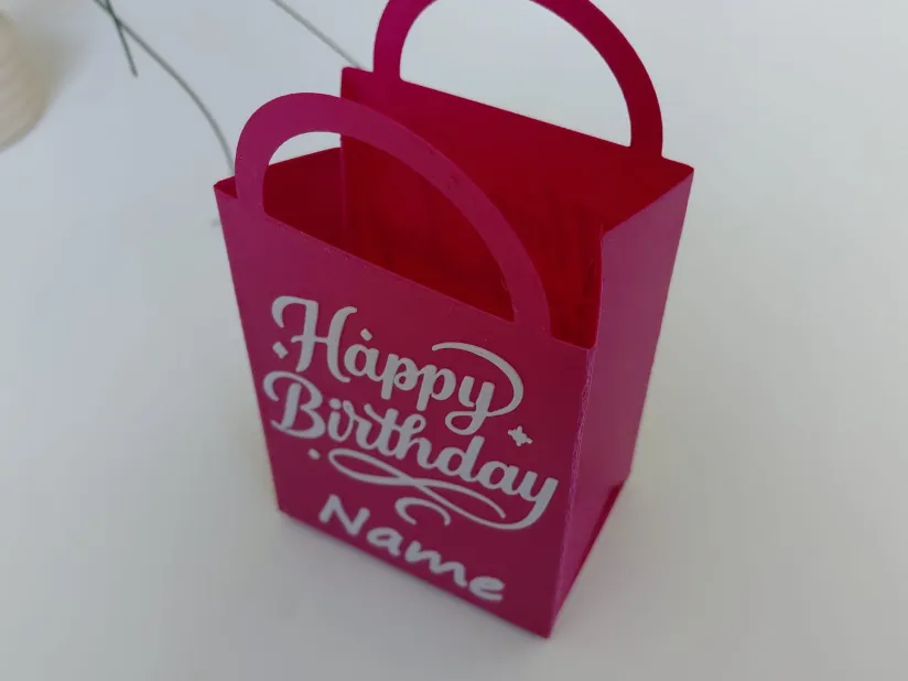 Sacola de aniversário com nome