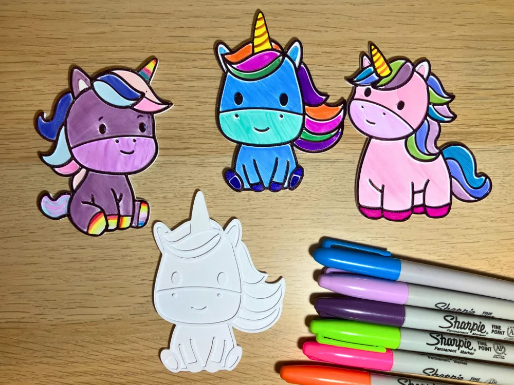 Kit de colorir de unicórnios